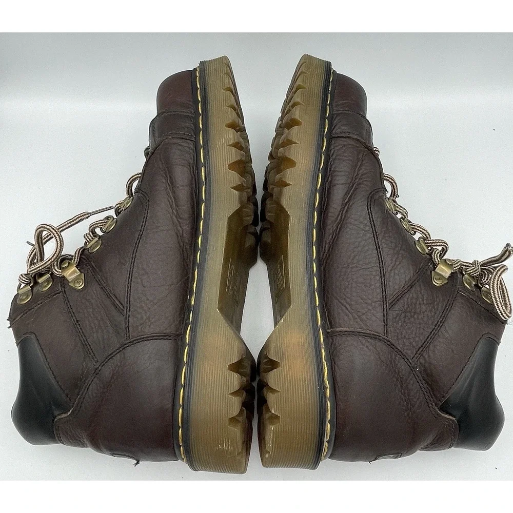 Dr. Doc Martens Boots Brown DM Leather Work (11303) Chunky AW004 Men's 11 US Y2K